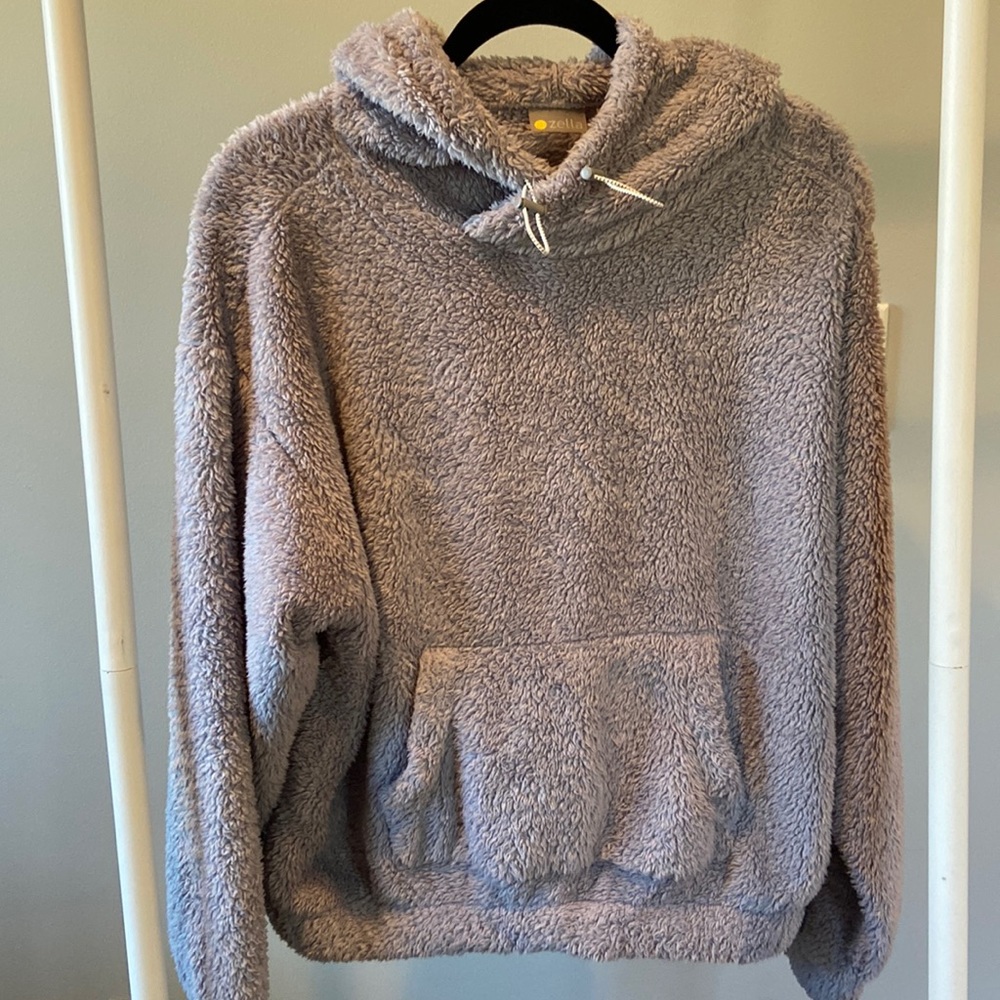 Zella Fuzzy Sherpa Hoodie Pullover